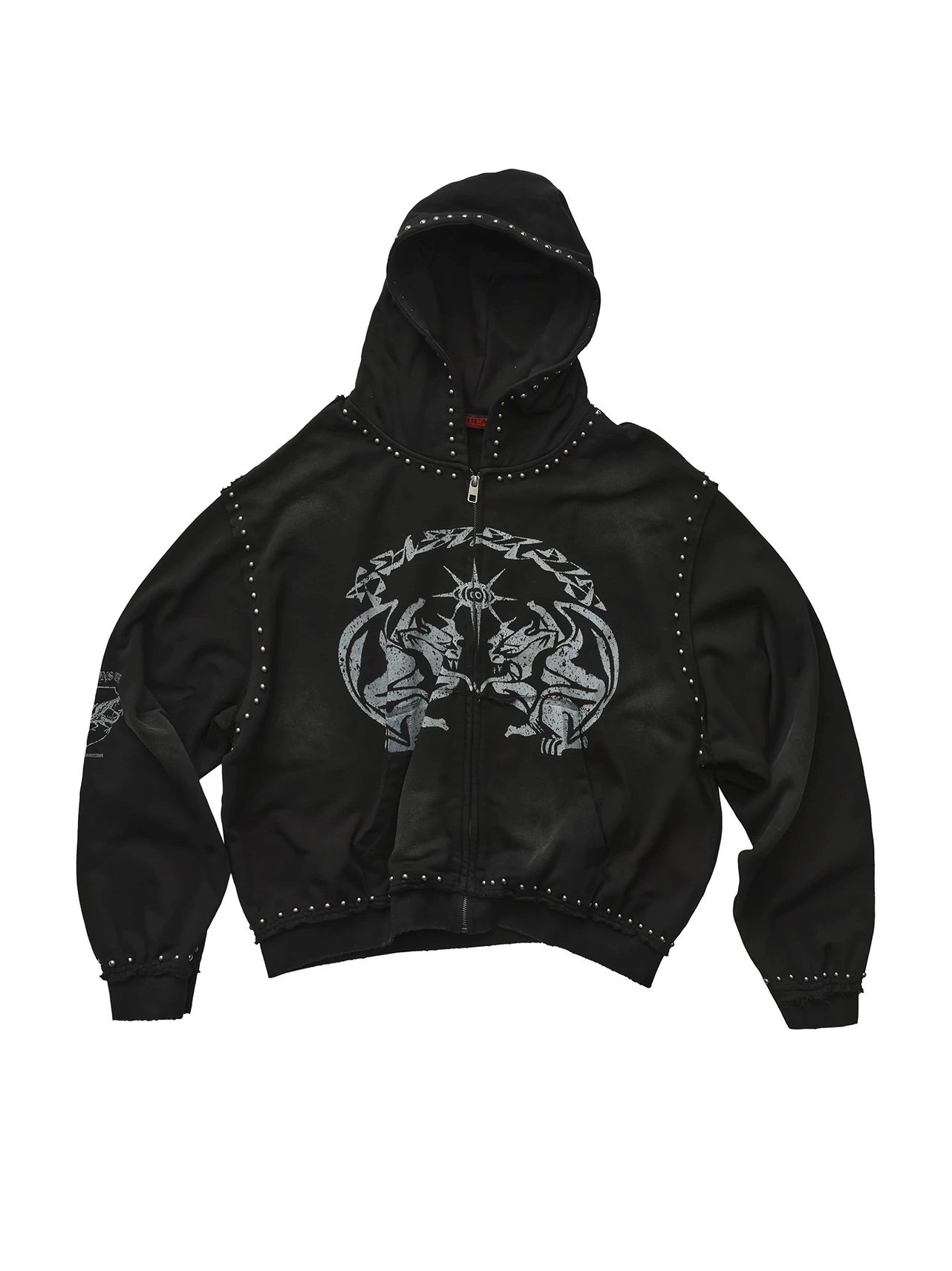 LUUUCAM Studded Gargoyle Zip-Up Hoodie (Special Edition)